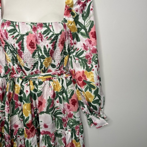 New! Simplee High Waist Lolita Dress Printed Open Back Square Neck Flare - Picture 8 of 13